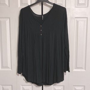 Allegrace Black knit Top shirt blouse 22W